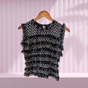 Vintage Anna Sui Tiered Lace Top